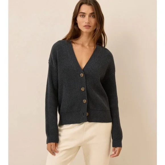 Pact Women's Luxe Knit Black Cardigan Sweater size XL - Picture 5 of 5